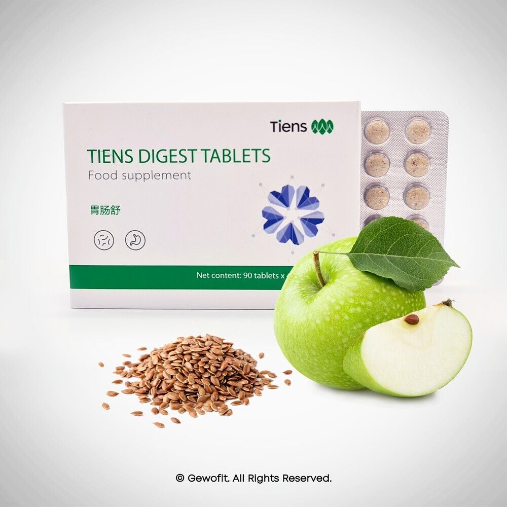 TIENS Digest Tablets Apple Pectin Vitamin B1 B6 Magnesium Calcium Iron Zinc