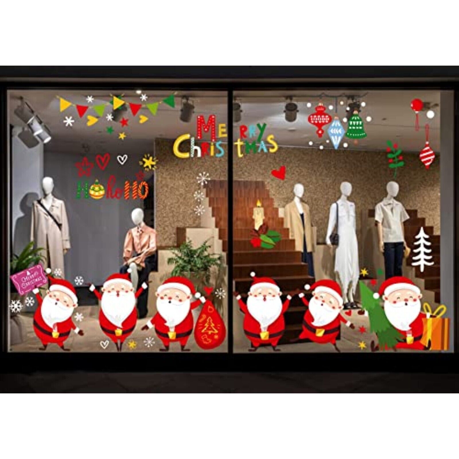 Fensterbild Weihnachten Fenstersticker Schaufensterdekoration Designs !!NEU!!