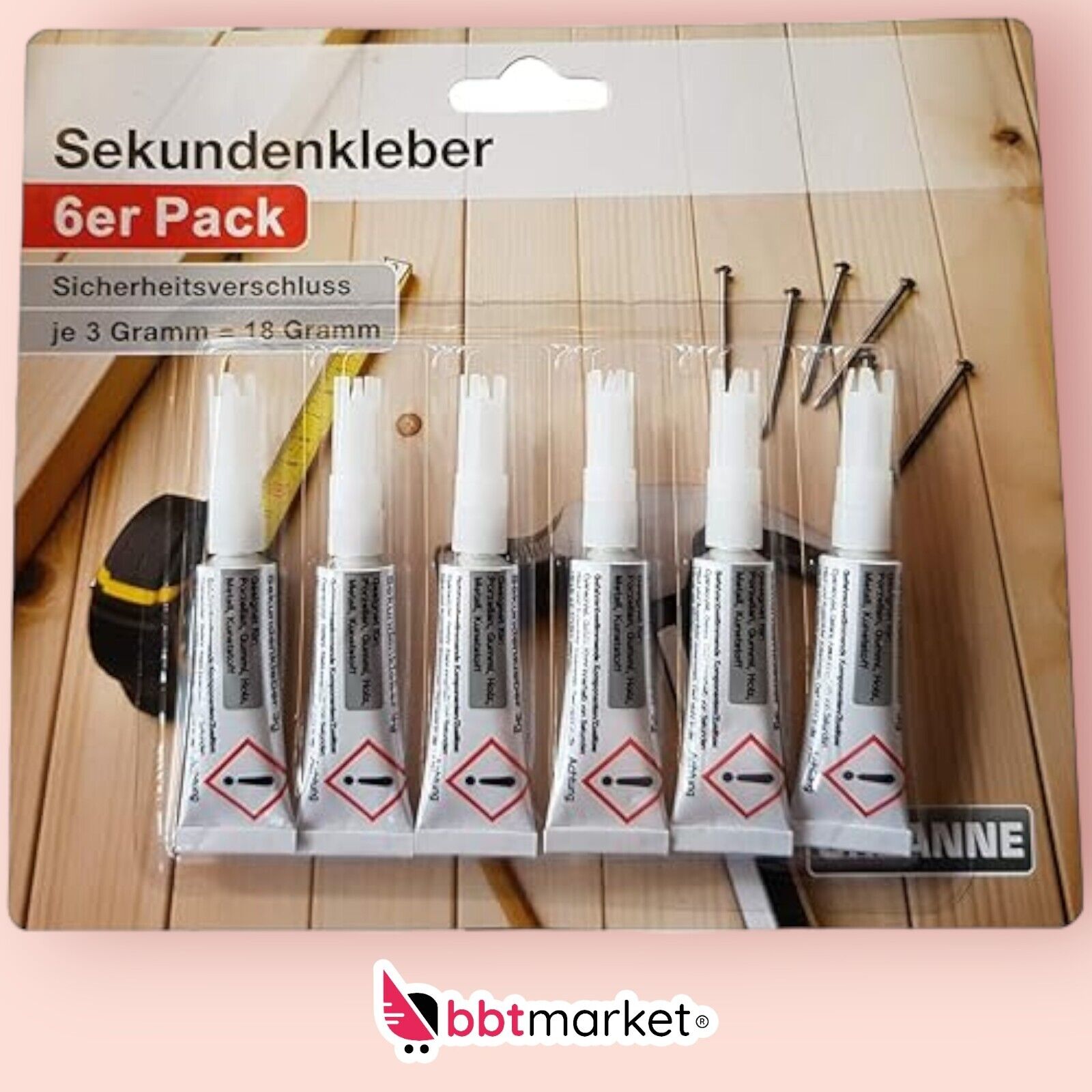 6 x Sekundenkleber EXTRA STARK Alleskleber Schnellkleber universal neu ovp