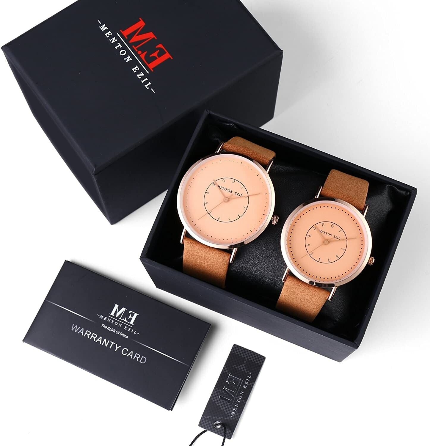 2 stück - Klassische Armbanduhr Paaruhren für Damen und Herren 3 ATM Wasserdic