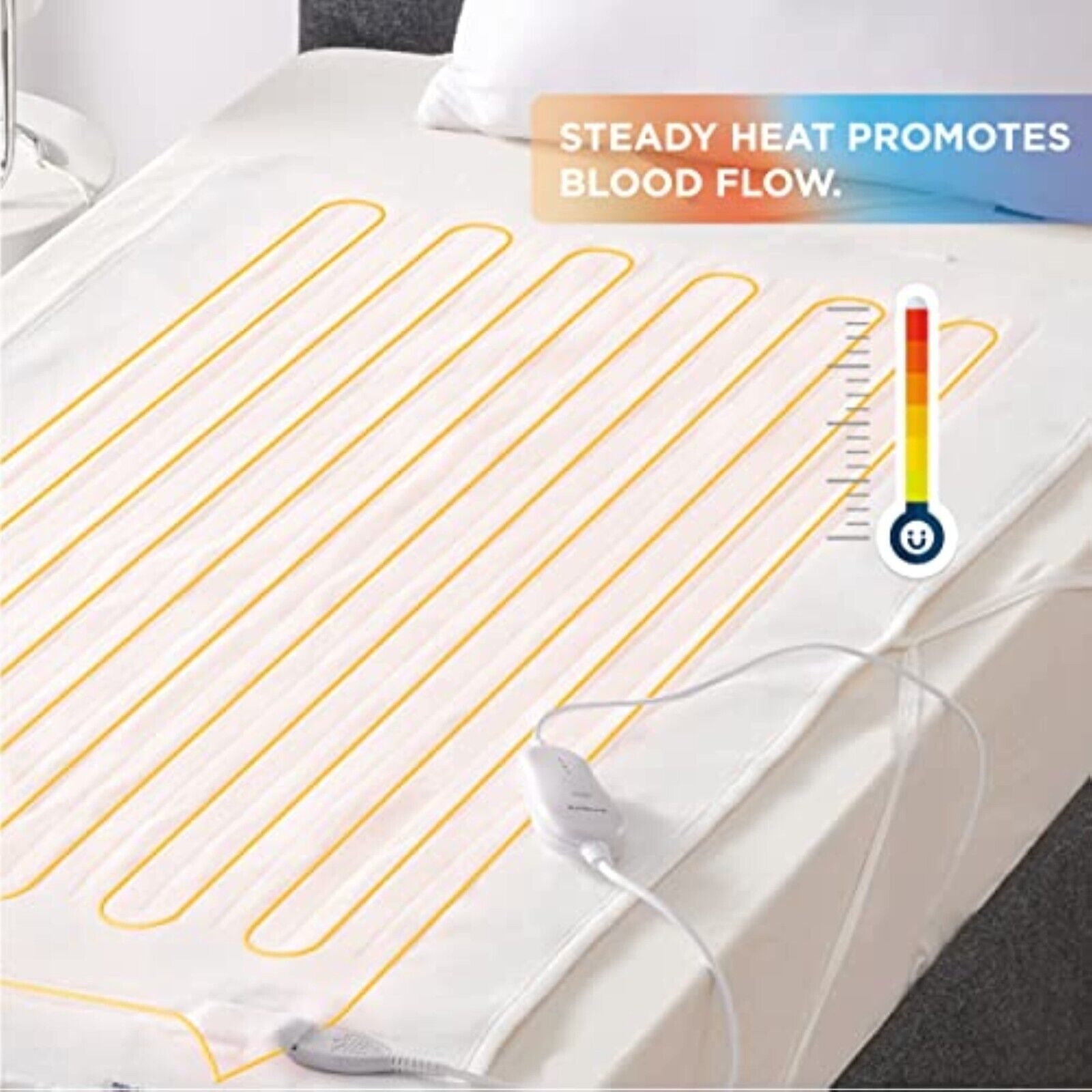 Electric blanket 150x80cm with 3 heating levels, heating blanket, heating bed, heating mat, blanket