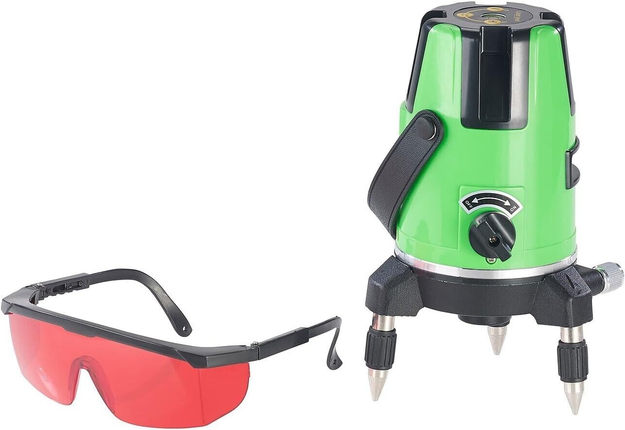 Cross line laser, self-leveling, vertical & horizontal, rotatable - NEW