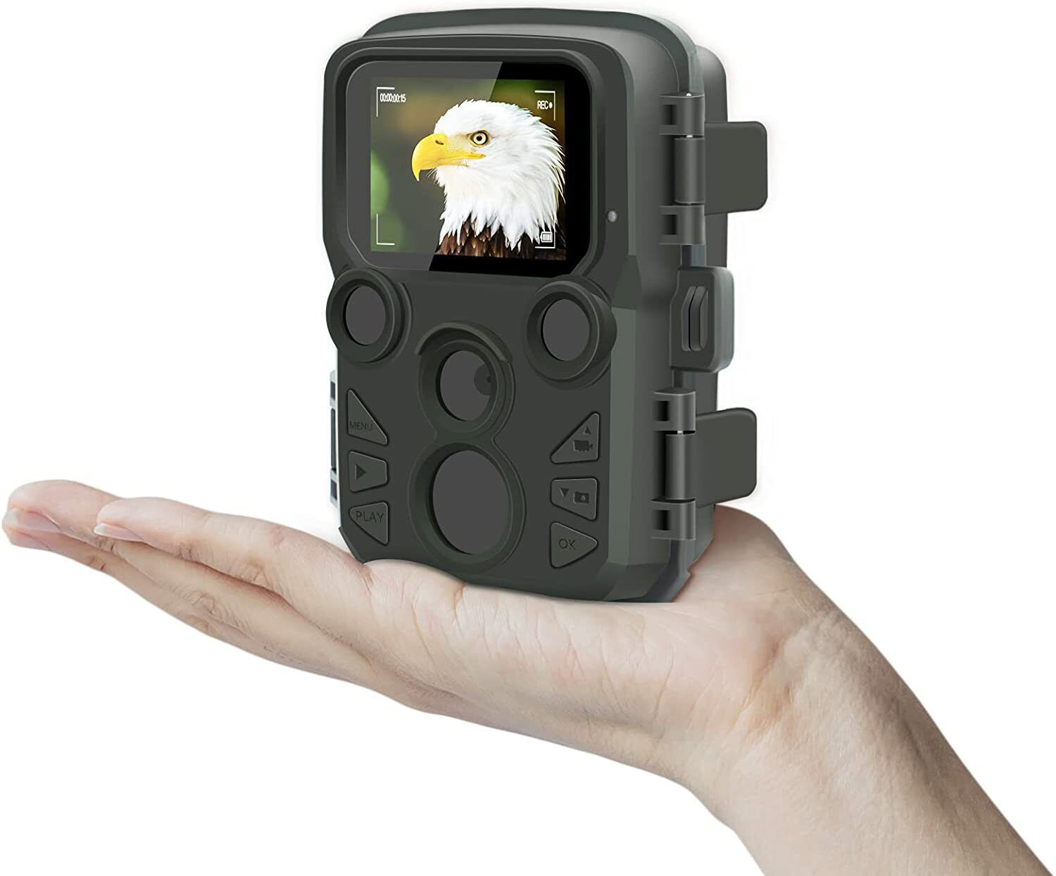 1080P Mini Wildkamera mit Bewegungssensor & Nachtsicht – IP66 Outdoor Jagdkamera