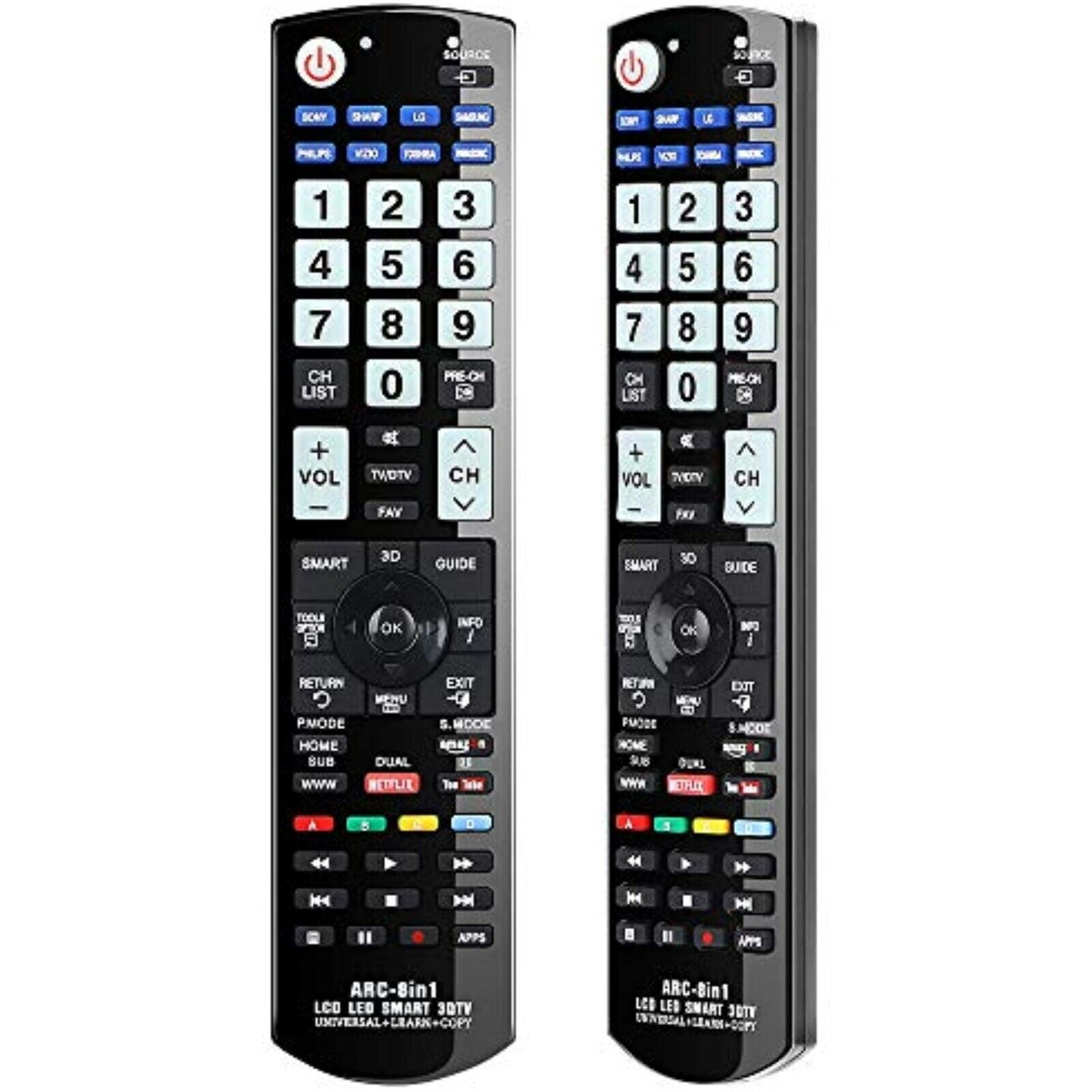 Universal-Fernbedienung für Panasonic, Samsung, LG, Sony, Toshiba, Sharp,Philips
