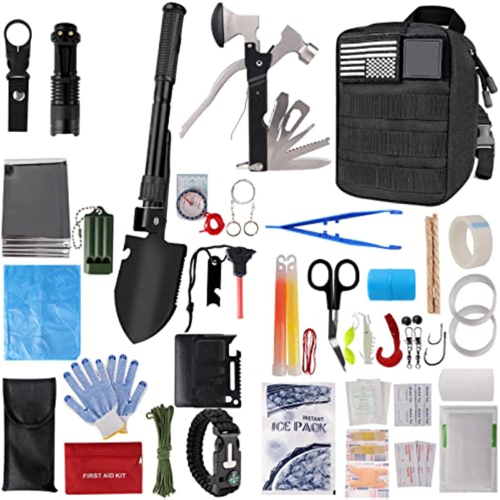 Außen Notfall Survival Gear Kit Set Camping Multitool Erste Hilfe Kasten Outdoor