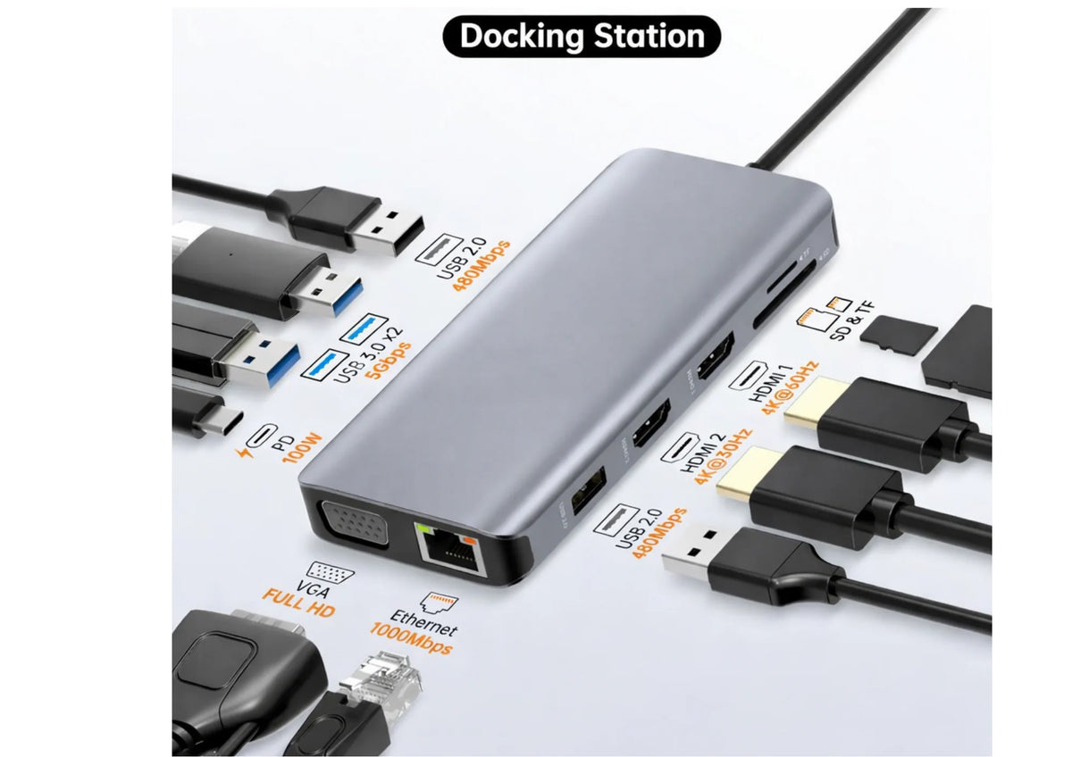 Docking station for MacBook Pro Air, lyare USB C docking station dual monitor