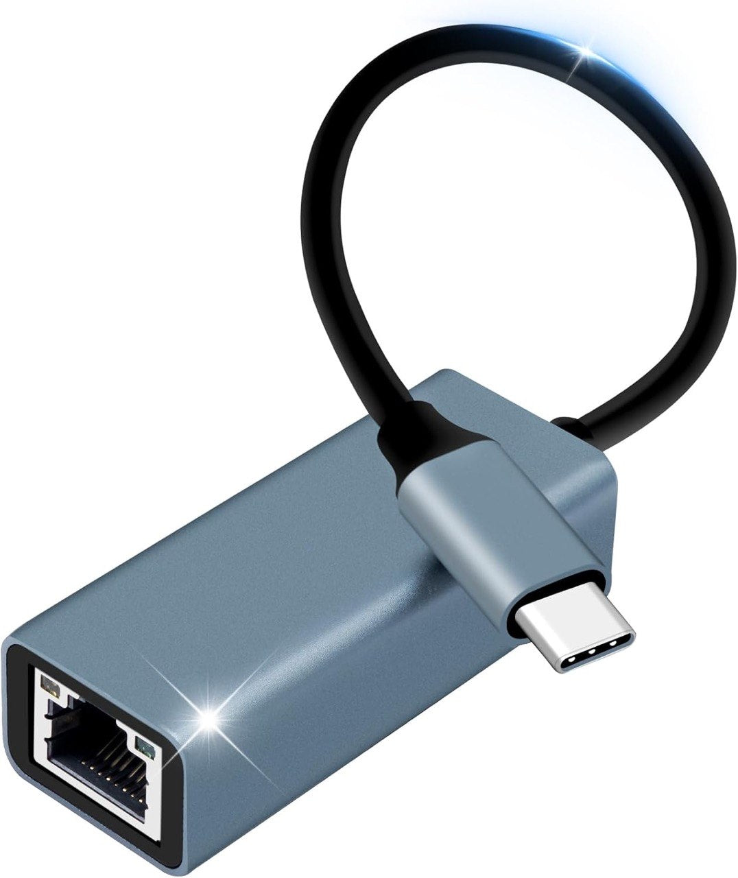 USB C Ethernet Adapter Gigabit LAN RJ45 Netzwerkadapter 1000 Mbit/s Aluminium