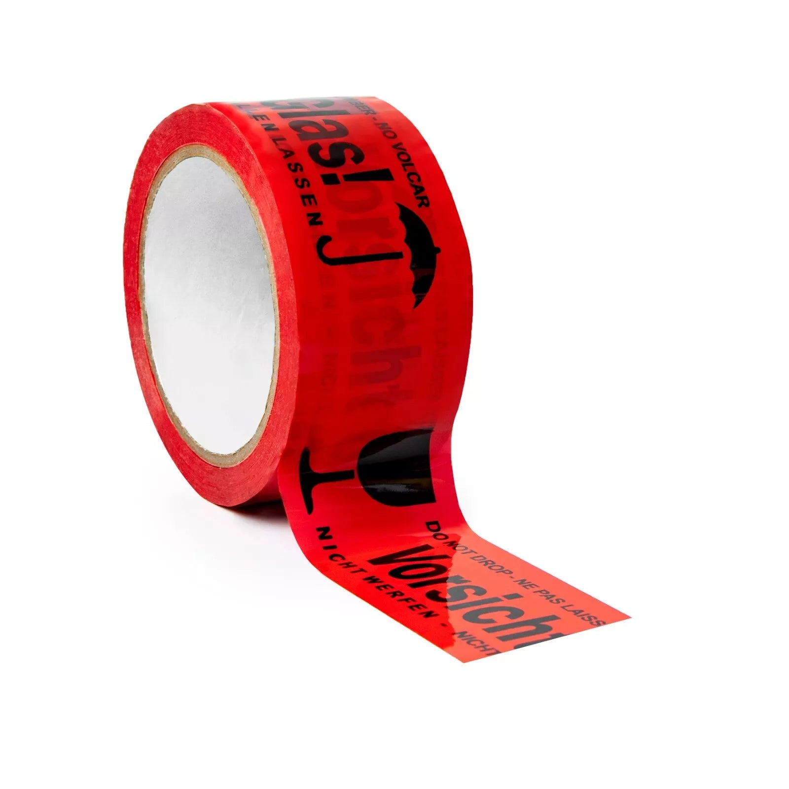 Vorsicht Glas Klebeband 48mm 66m Stark Warnband Paket 1-36 Rollen