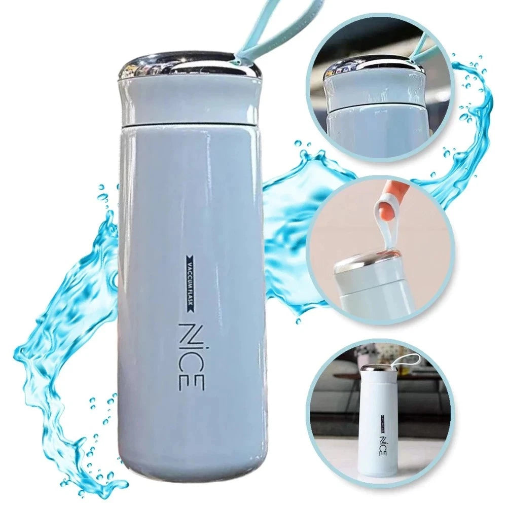 NICE BD12N Wasserflasche 400 ml – BPA-freie Trinkflasche mit Griff & Zubehör