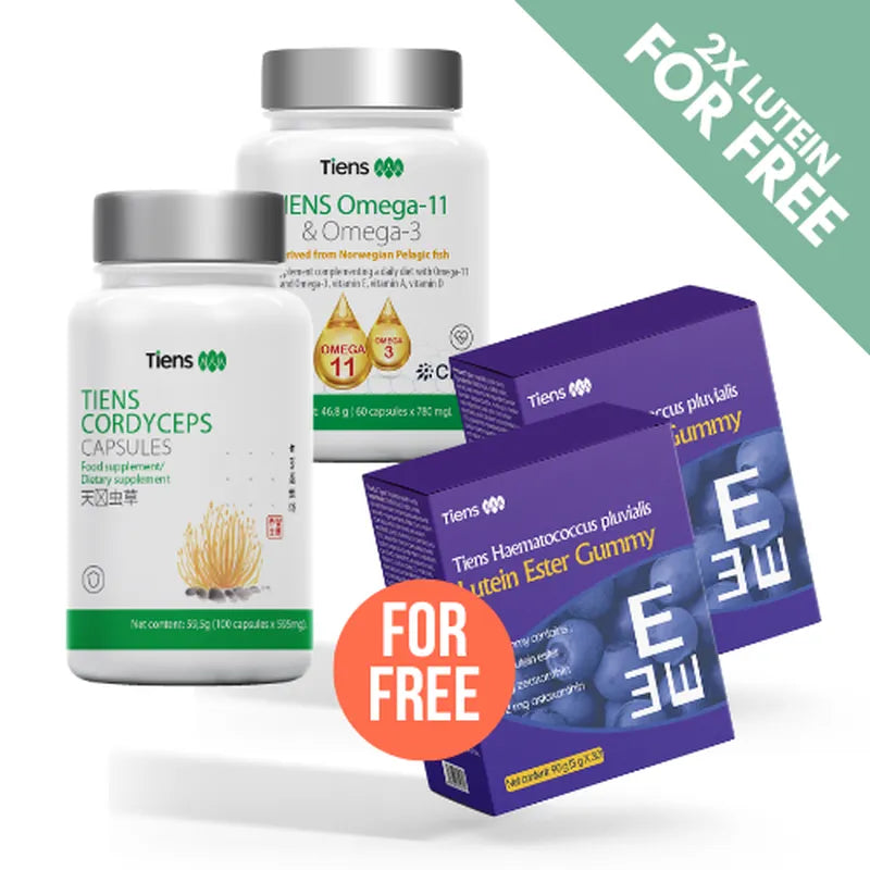 Winter Wellness Paket: Cordyceps Kapsül, Omega 11 & 2x Lutein Gummies Gratis