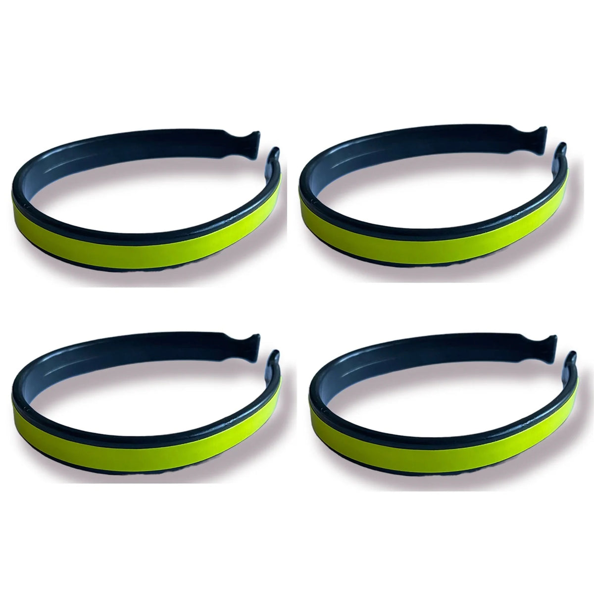 1- 4 Stück Hosenklammern Fahrrad Hosen Hosenspangen Hosenklammer Klammer Spangen Reflektorband Reflexband Reflektierendes Band Joggen Fahrrad