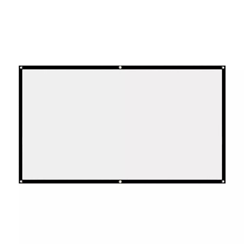 100" Projector Screen Foldable Projector Screen 16:9 HD + Hook