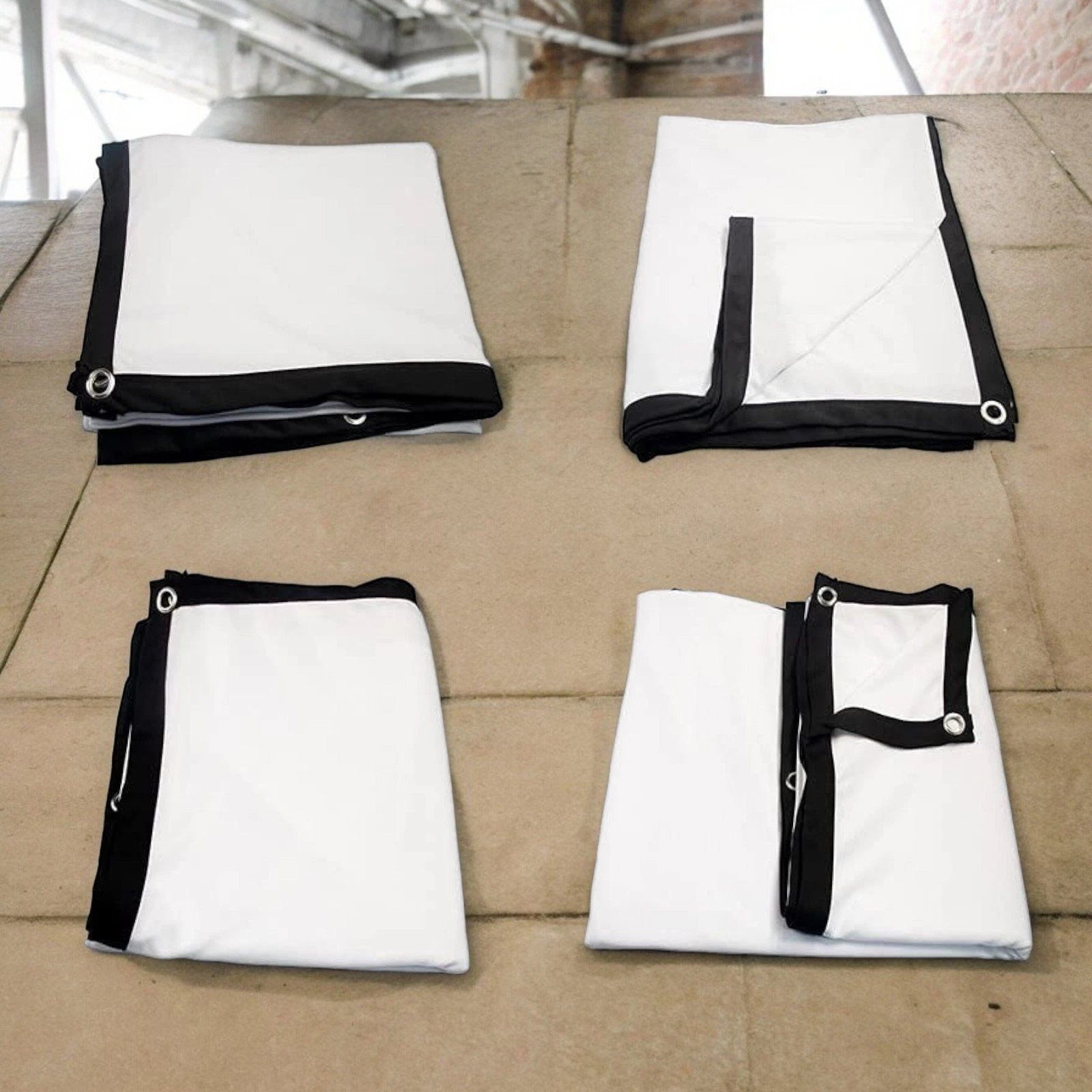 100" Projector Screen Foldable Projector Screen 16:9 HD + Hook