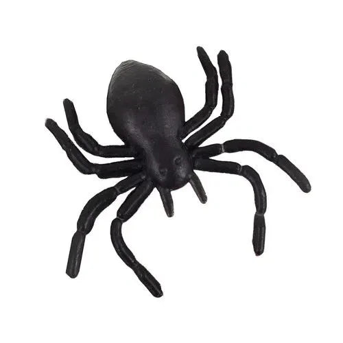 10x Halloween Spinnen Deko Schwarz 3cm Kunststoff Gruseldeko Horror Party