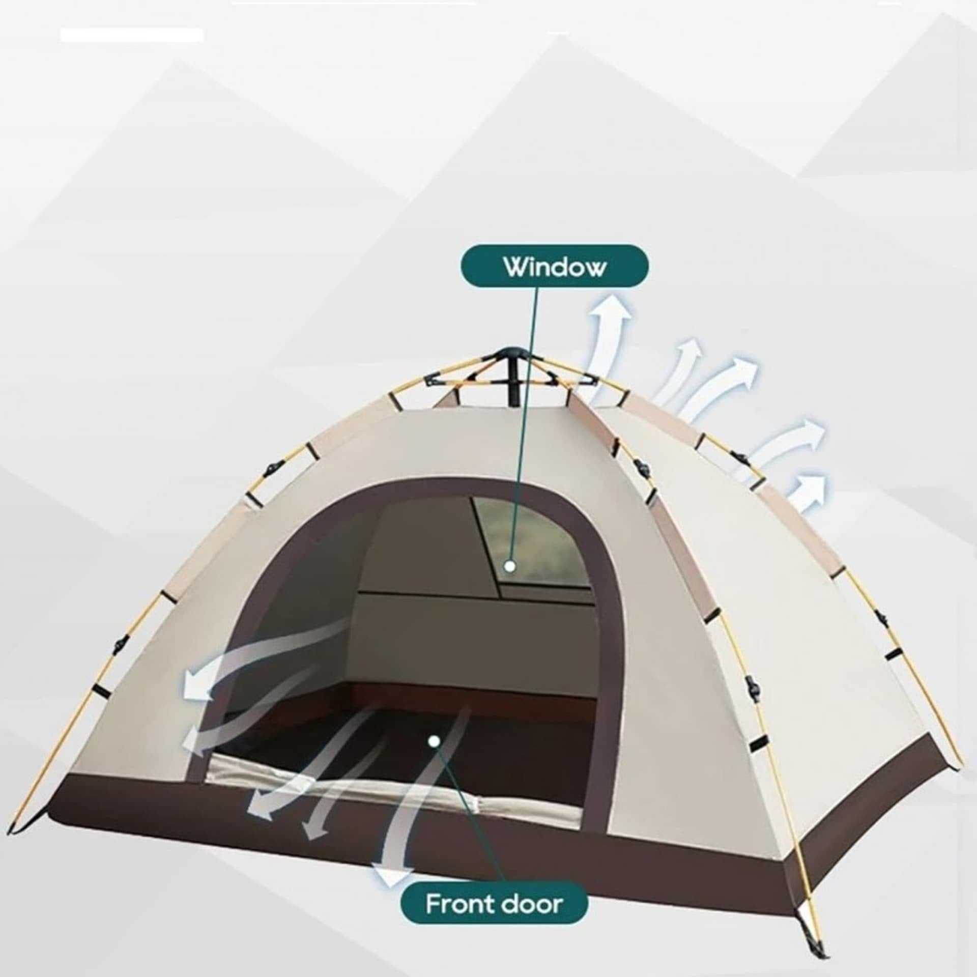 Wasserdichtes Campingzelt für 2–3 Personen – 200×140×115 cm – Tragbar & Stabil