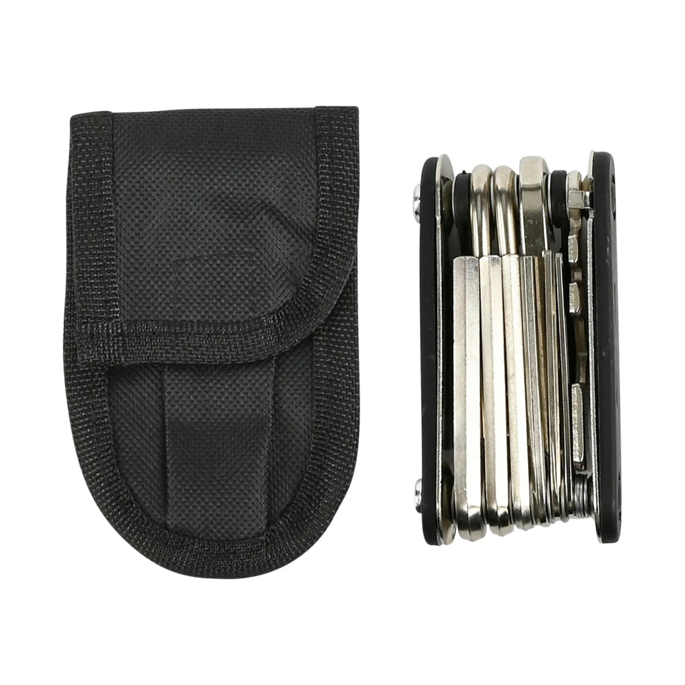 16in1 Fahrrad Multitool Reparaturset – Fahrrad Werkzeug mit Inbus, Schraubenschlüssel und Schraubendrehern