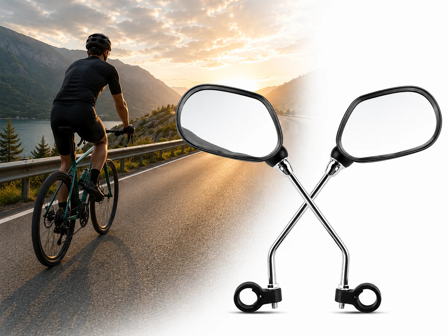 Fahrradspiegel E-Bike Rückspiegel Spiegel Fahrrad Lenkerspiegel rechts