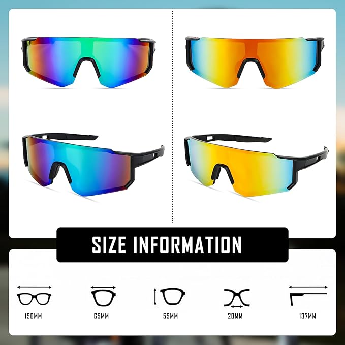 2 stück Fahrradbrille Sonnenbrille Fahrrad Brille Sportbrille Herren Sport MTB