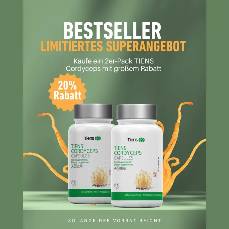 TIENS CORDYCEPS KAPSELN AUS CORDYCEPS MYZEL PULVER