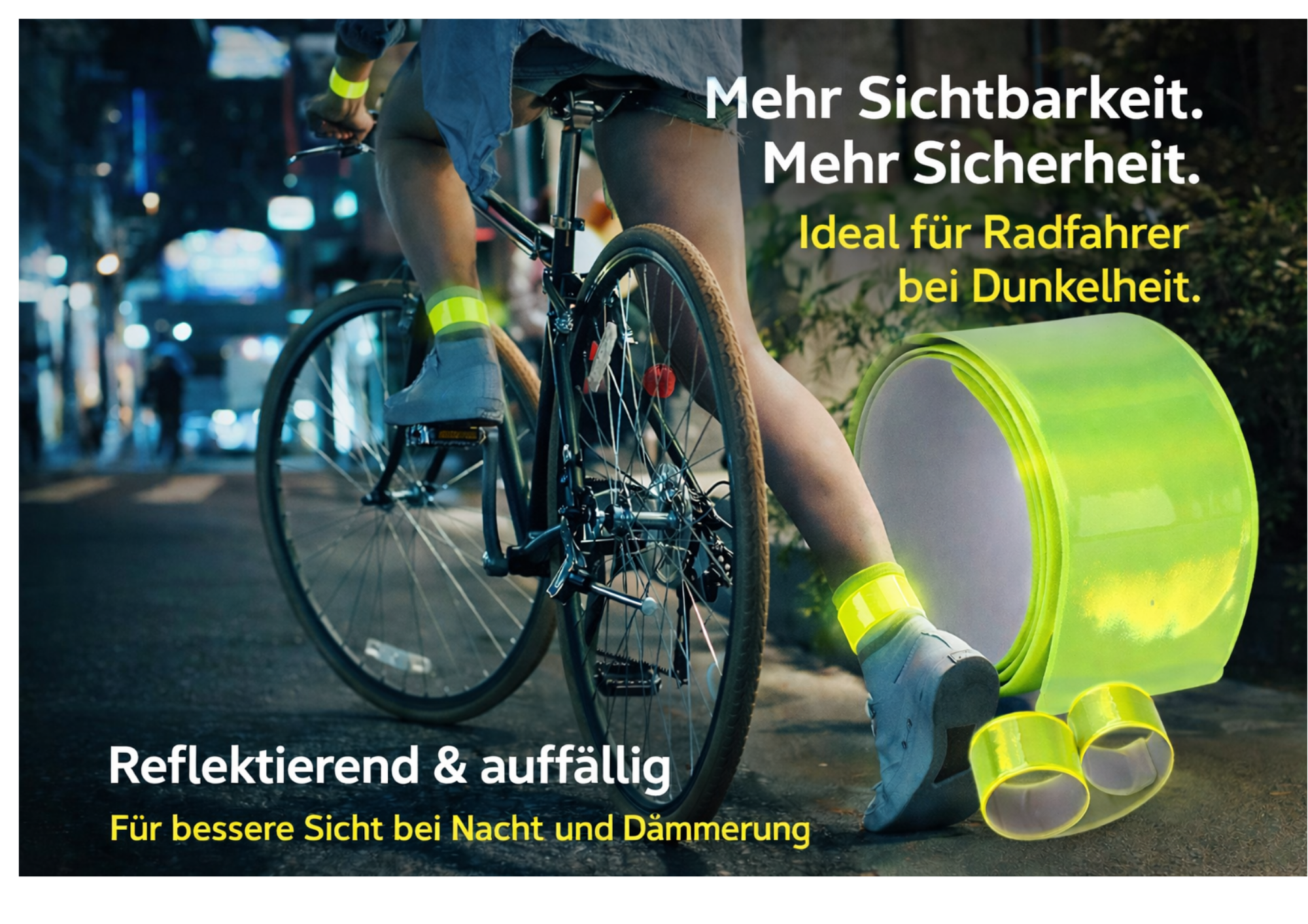 Leuchtarmbänder Jogging Reflektorband Laufarmband Licht Sicherheitsarmband  2 stück