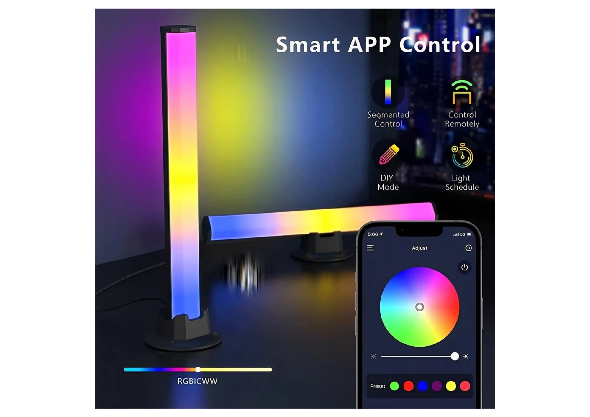 LED Lightbar RGB TV Hintergrundbeleuchtung Musik Sync Gaming Licht USB