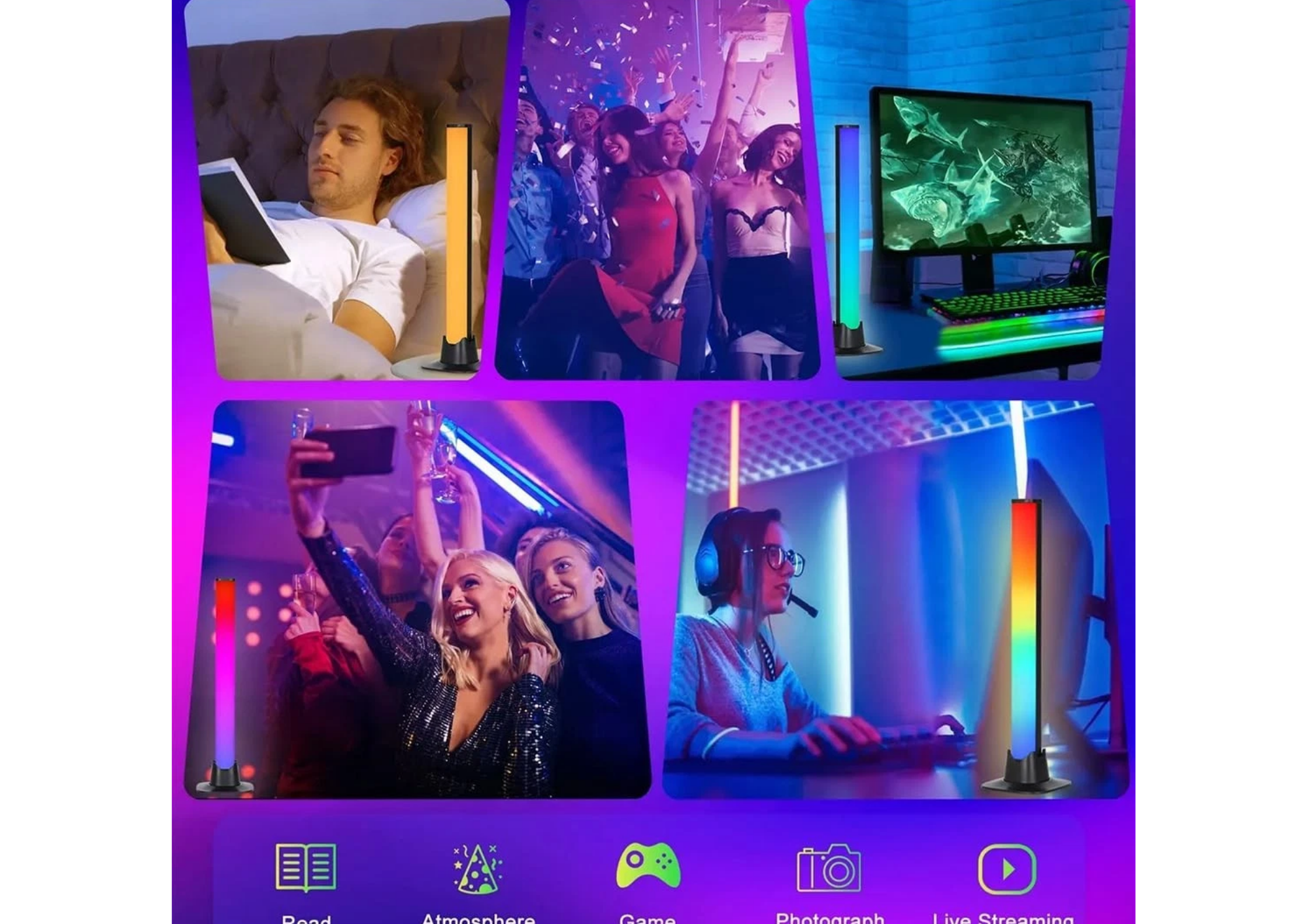 LED Lightbar RGB TV Hintergrundbeleuchtung Musik Sync Gaming Licht USB