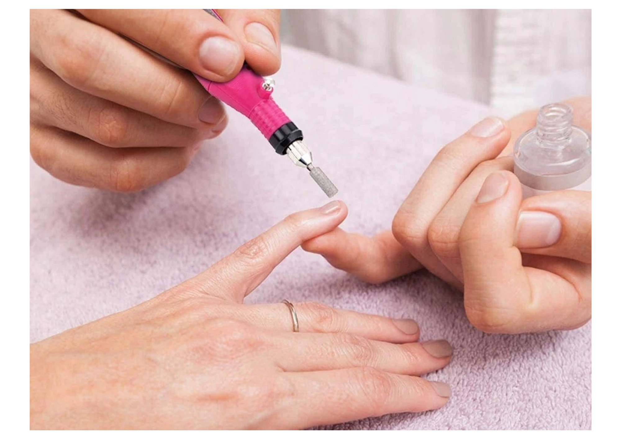 Nagelfräse Maniküre Pediküre Set elektrisch mit Aufsätzen für Nägel