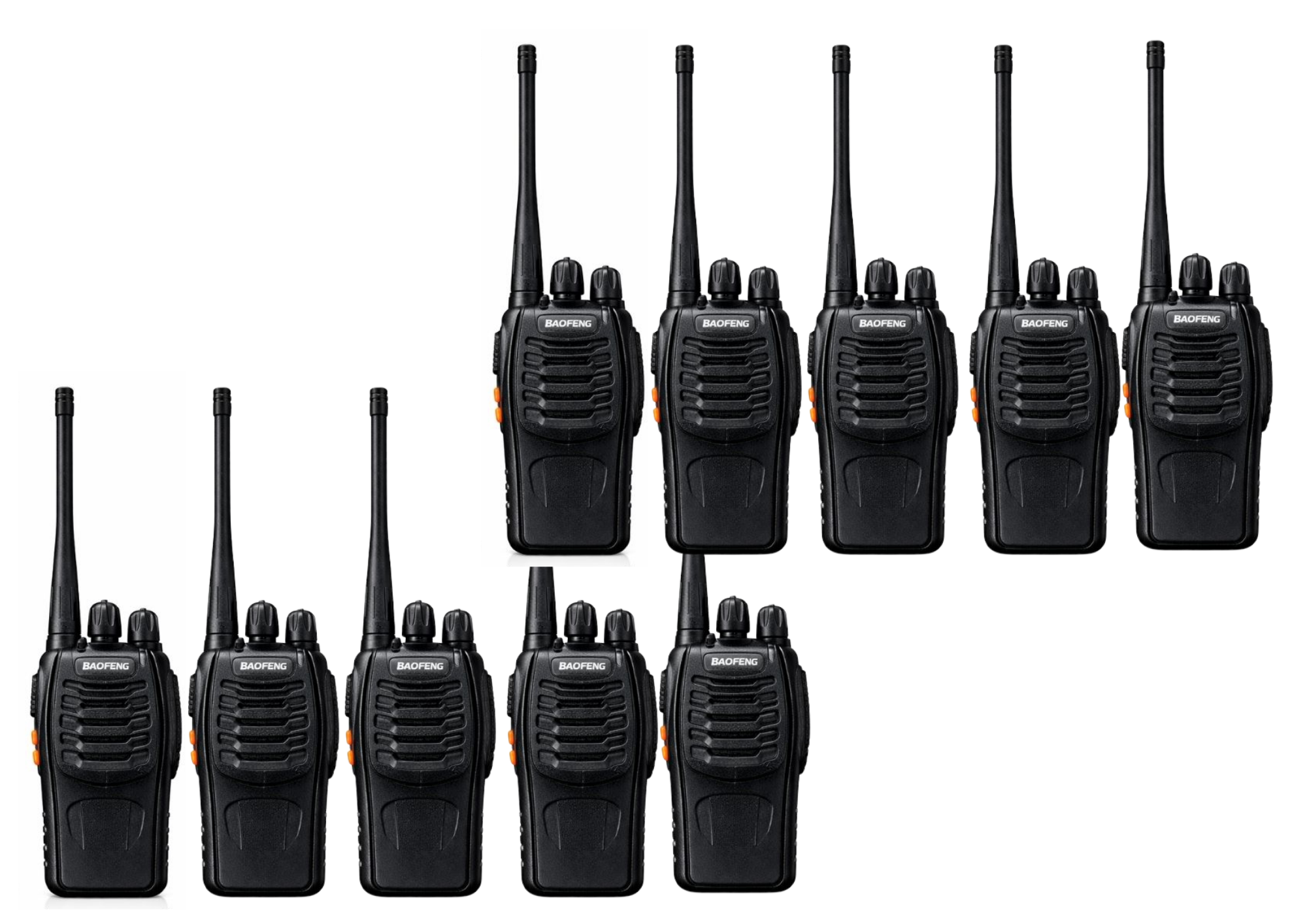 10X BAOFENG PMR446 BF-88E 0.5W 3KM WALKIE TALKIE HANDHELD RADIO AUTO SQUELCH VOX 
