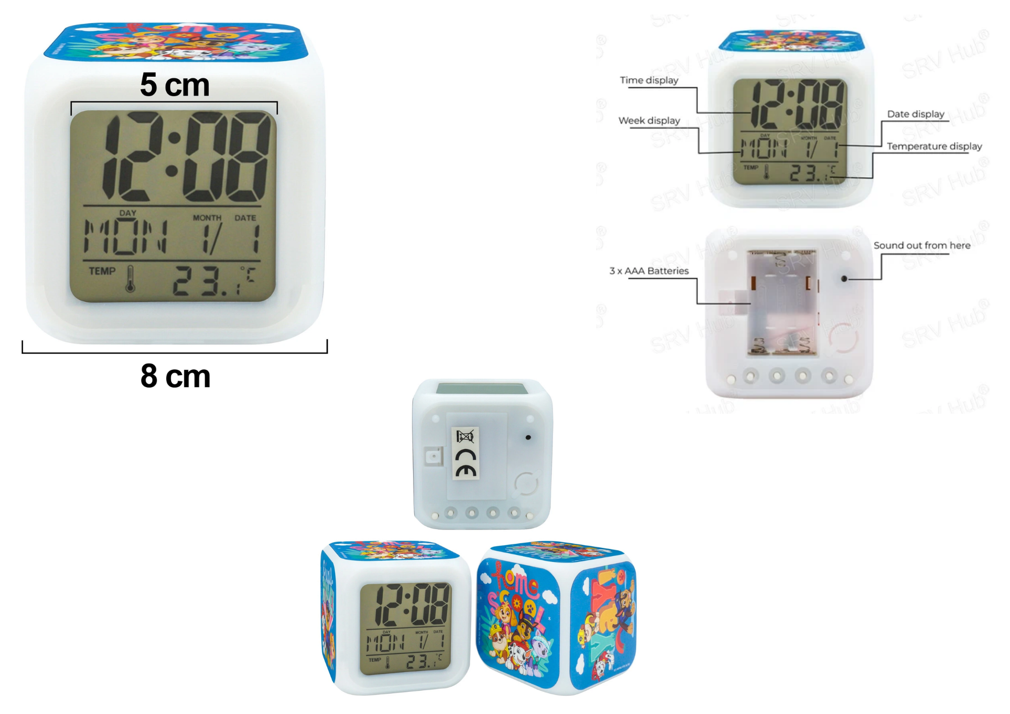 LED Alarm Clock Digital Alarm Clock Calendar Illuminated Snooze Alarm
