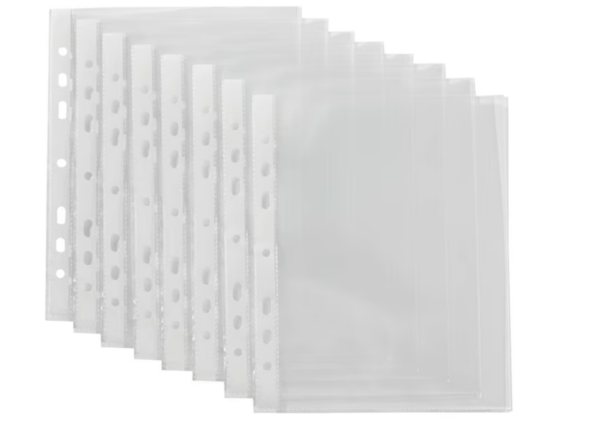 Prospekthüllen DIN A5 100 Stück – Klarsichthüllen genarbt oben offen