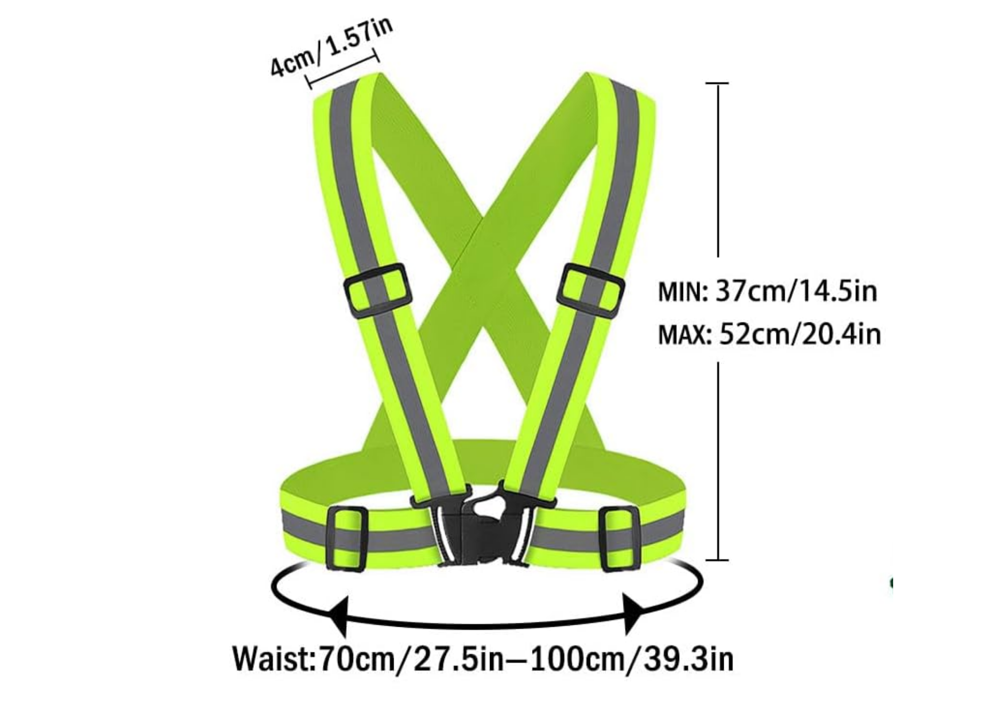 Warnweste Fahrrad Motorrad Reflektor Sicherheitsweste Leuchtweste Weste Dehnbar