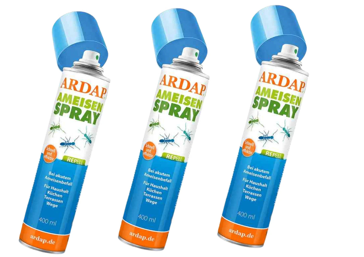 ARDAP Repell Ameisenspray 400 ml – Biozid zur Abwehr von Ameisen & Ungeziefer mit Pyrethrum und Geraniol