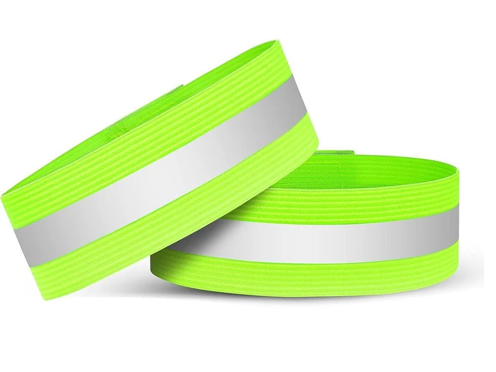 2x Reflektorband reflektierendes Armband Reflektor Fahrrad Joggen Laufen Leuchte