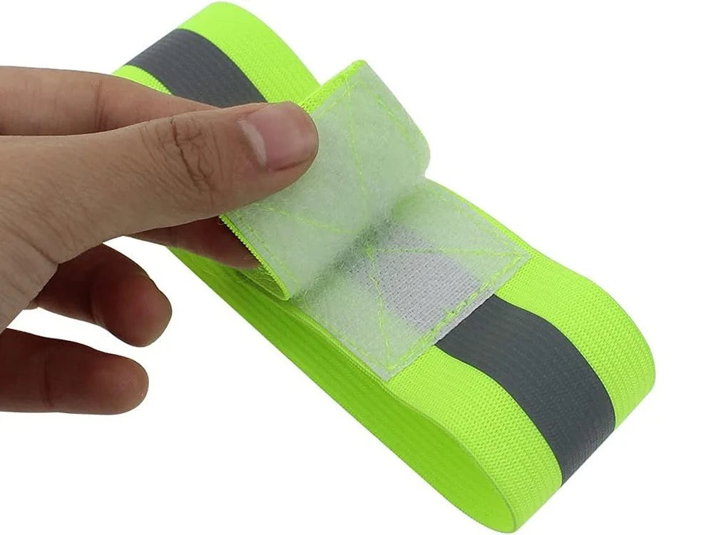 2x Reflektorband reflektierendes Armband Reflektor Fahrrad Joggen Laufen Leuchte