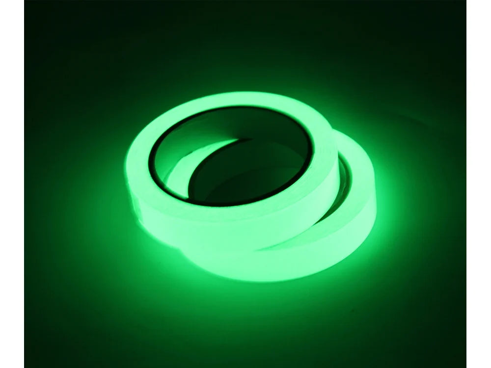 Leuchtklebeband 3 m × 2 cm Neon Grün – fluoreszierend, nachleuchtend, selbstklebend und zuschneidbar