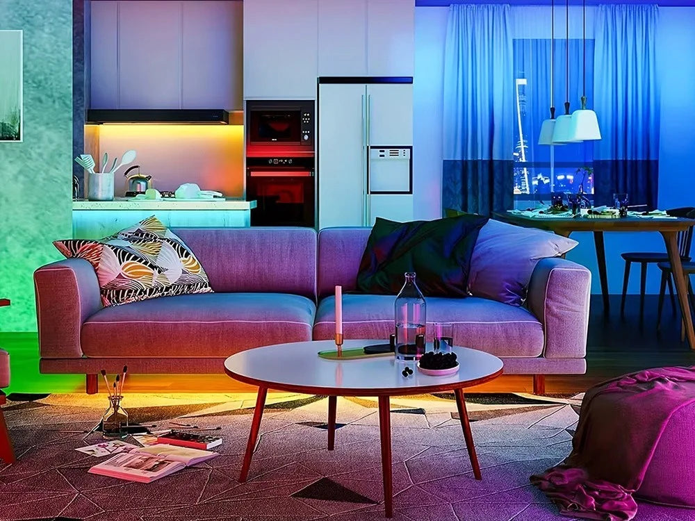 3m LED Strip RGB Bluetooth App Fernbedienung Musikmodus Selbstklebend Lichtband