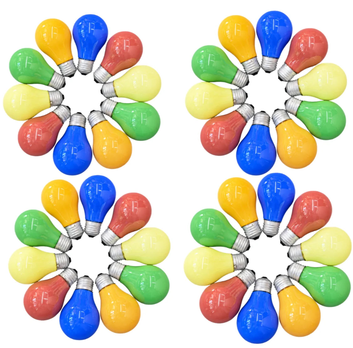 30x Glühbirnen E27 25W Farbig Gemischt Dimmbar Party Lichterkette Glühlampen