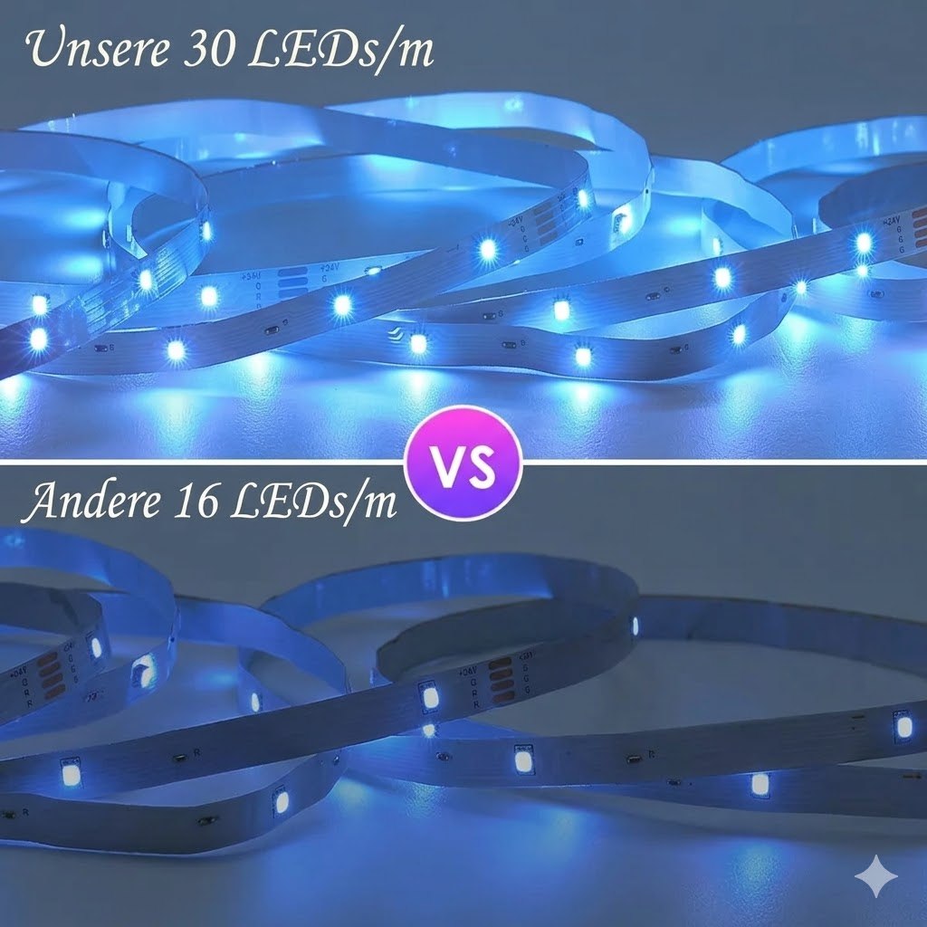30m LED RGB Strip Set 12W power supply 44-key remote control band new in original packaging 