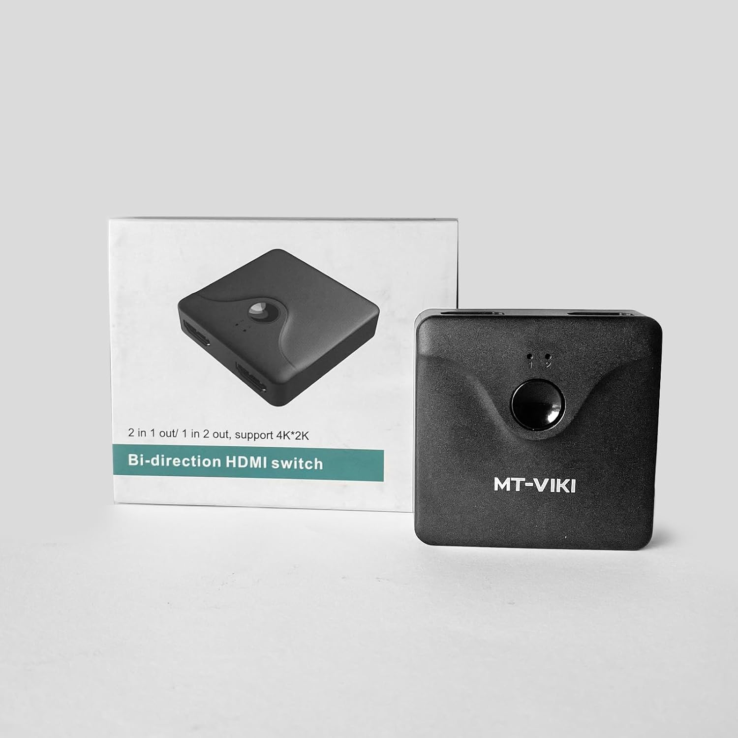 HDMI Switch HDMI Splitter, Aluminum Bidirectional HDMI Switch 2 in 1 Out 