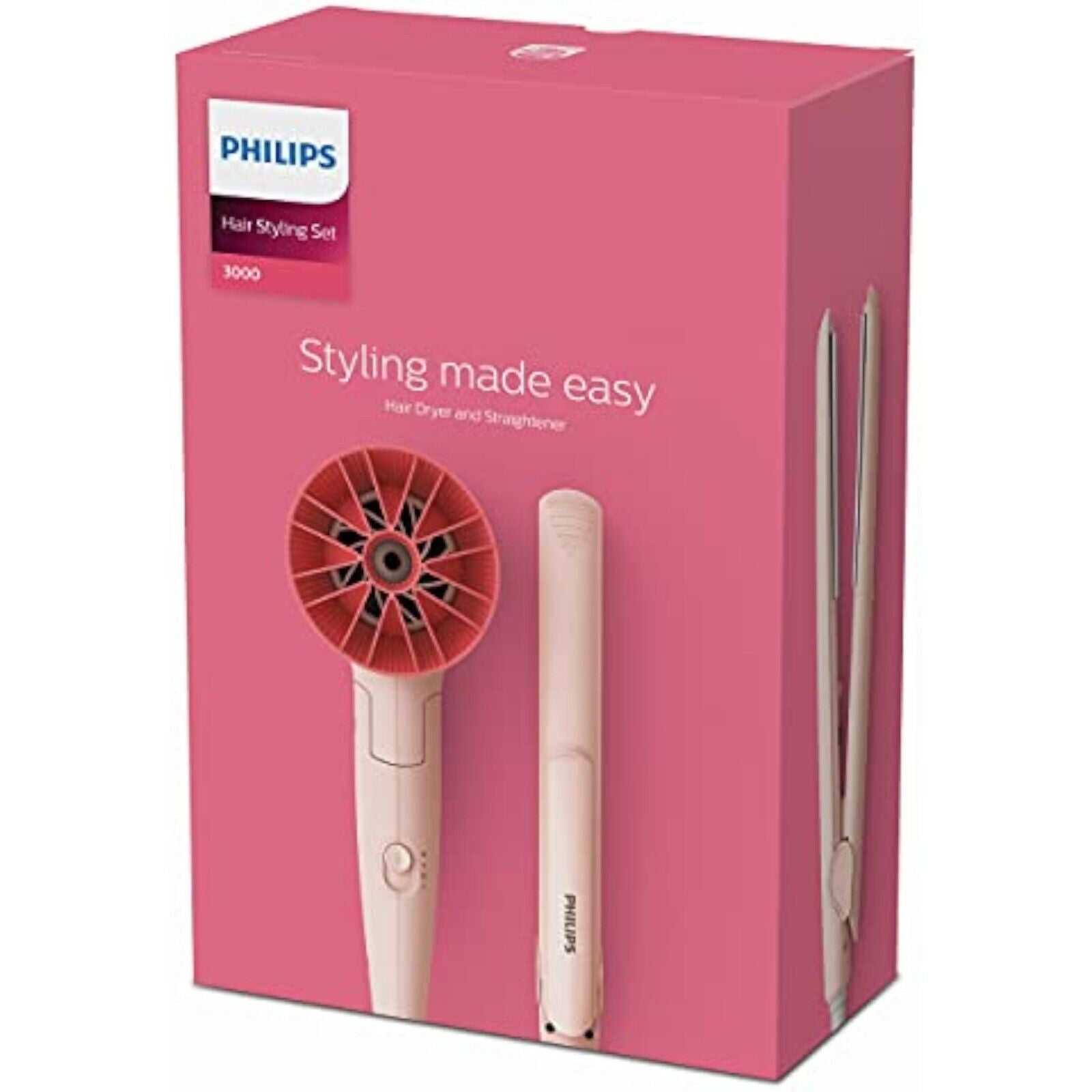 Philips 3000 Series Haarstyling-Set 1600W, Haartrockner + Haarglätter