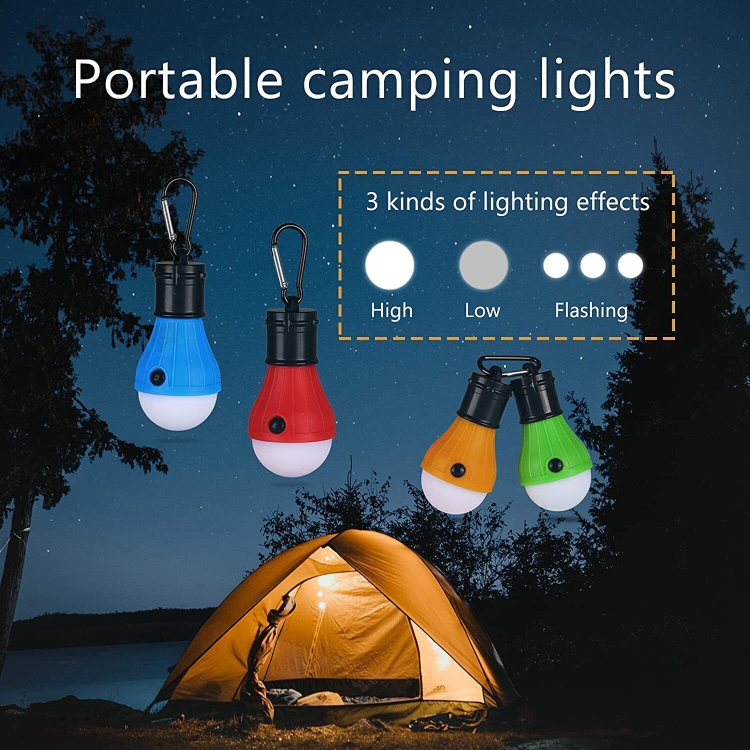 LED Gluehbirne Aussen Hängelampe Camping Zelt Angeln Laterne Außen Garten DE