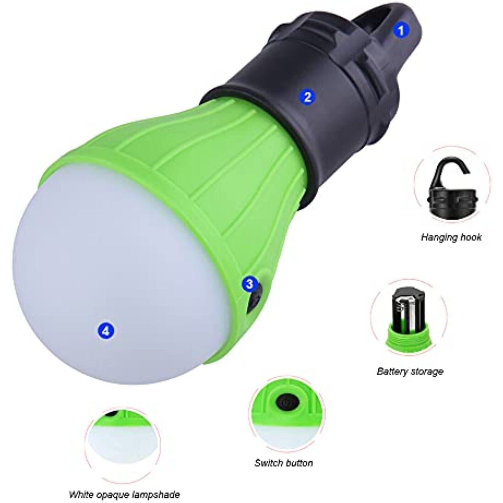 LED Gluehbirne Aussen Hängelampe Camping Zelt Angeln Laterne Außen Garten DE