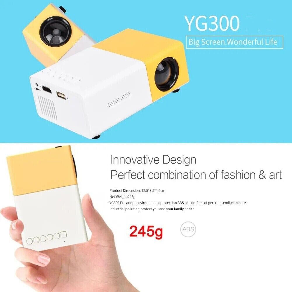 Tragbarer Mini Projektor High Definition 1080P ABS TFT-LCD Kontrast 800:1