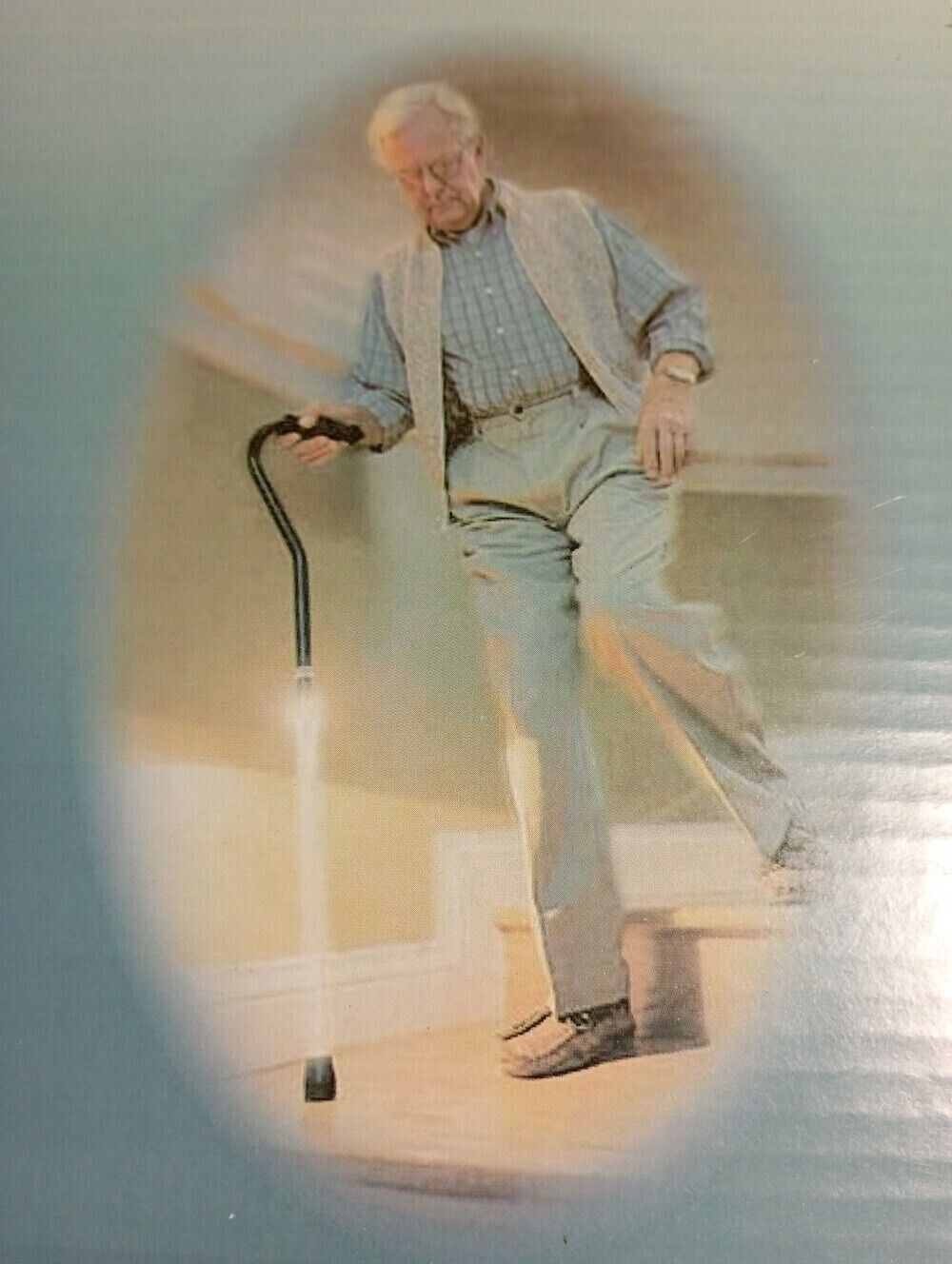 Walking stick with bright LED light Walking stick Aluminum walking aid at night
