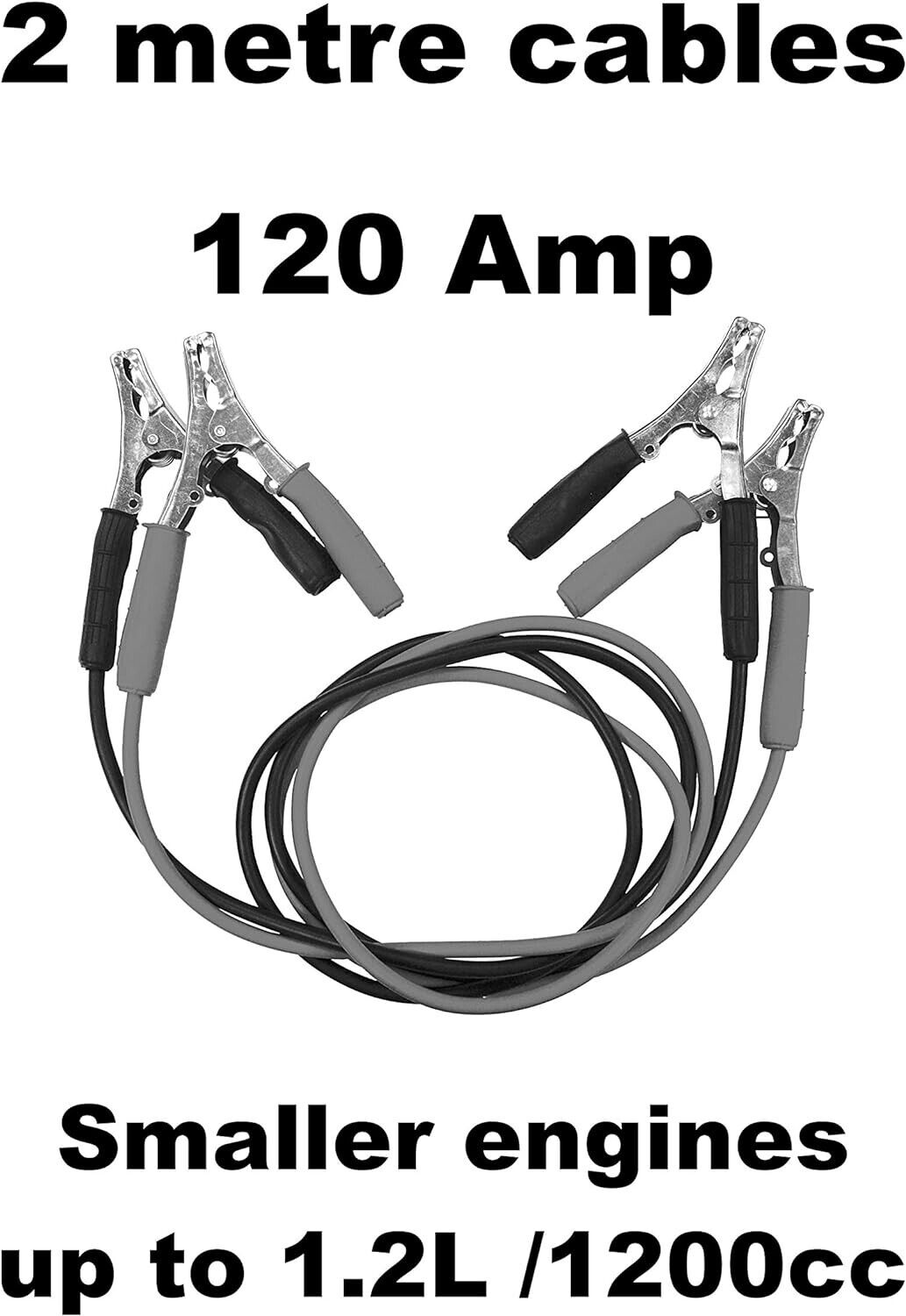 Sakura Starthilfekabel 120A 2m für Auto Motorrad LKW Überbrückungskabel  NEU