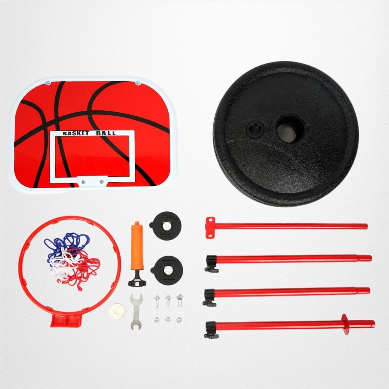 Basketballkorb für Kinder – Komplettset höhenverstellbar 73–170cm mit 2 Bällen & Pumpe