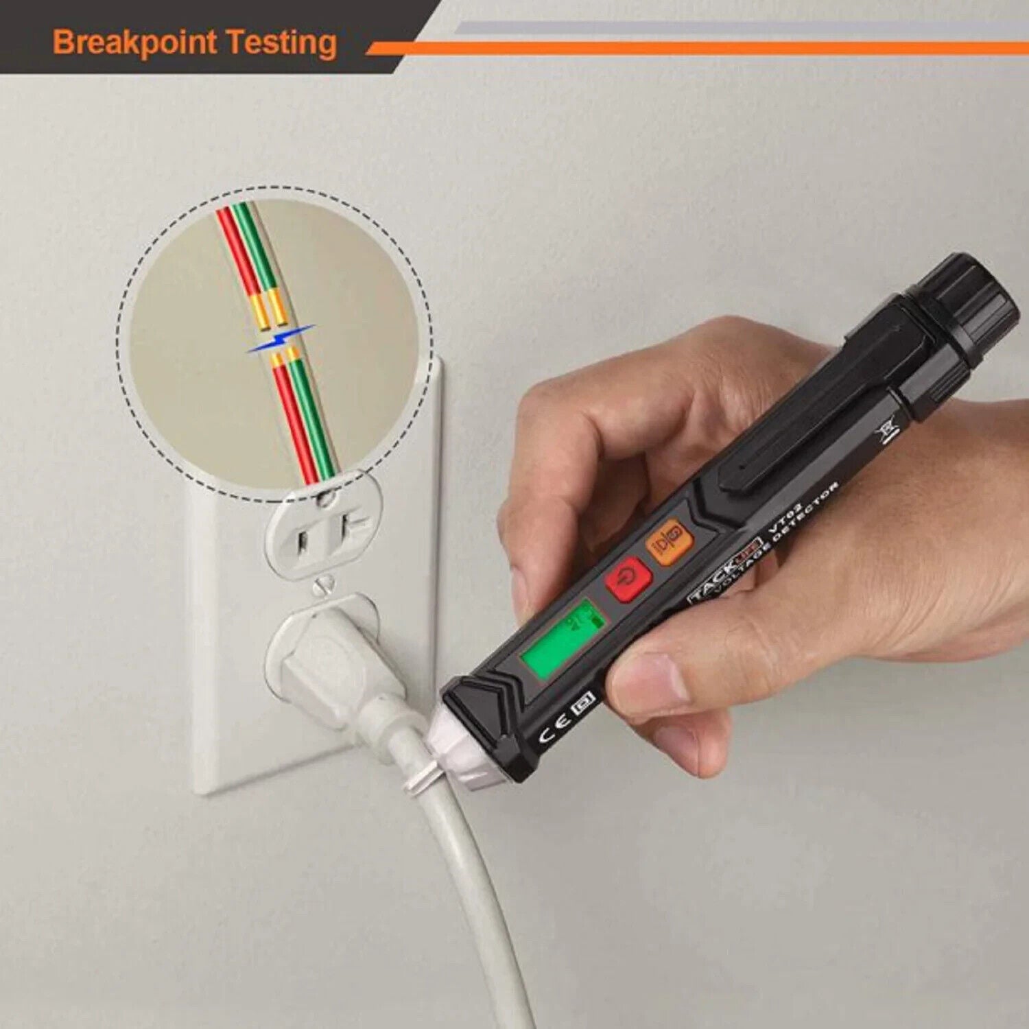 TACKLIFE VT02 Laser & Nivelliergeräte Berührungsloser Wechselspannungsprüfer