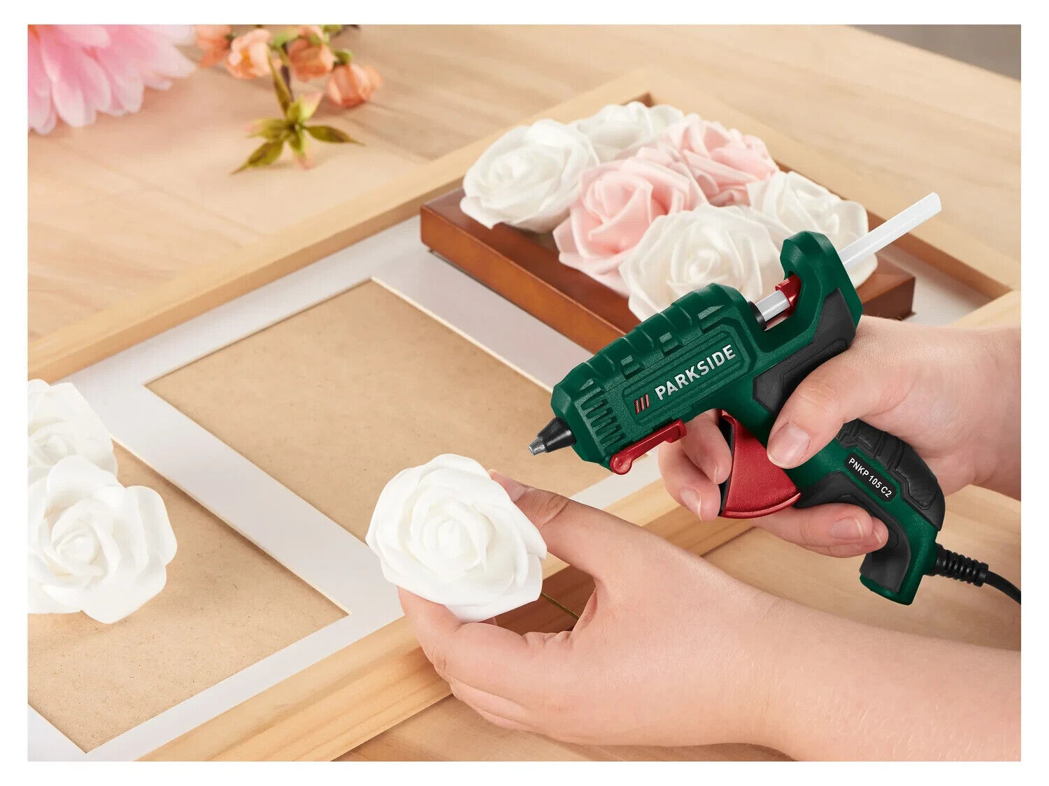 PARKSIDE® Klebepistole PNKP 105 B1 Heißklebepistole 105°C inkl 6 Klebestifte NEU