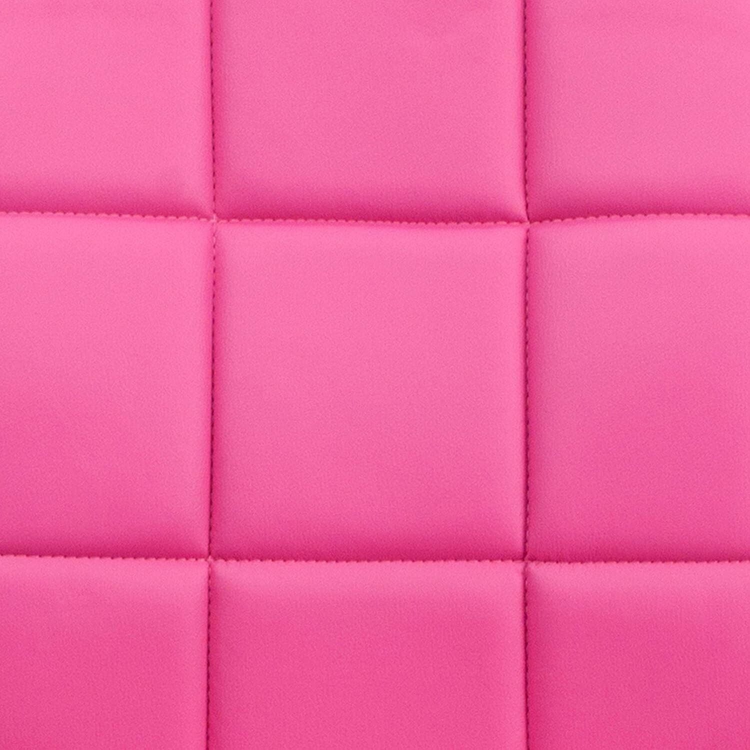 Pink Schreibtischstuhl ergonomisch – Drehbar & höhenverstellbar, Vinyl Bürostuhl 113kg