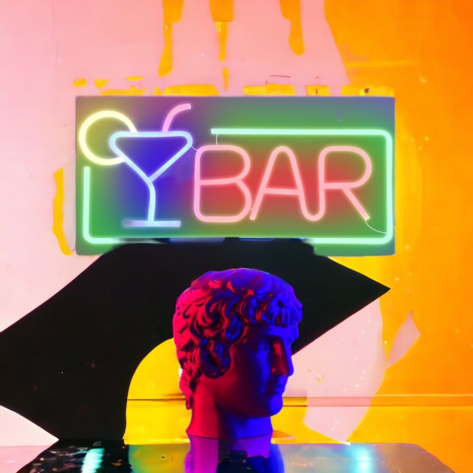 LED Bar Neon Schild Lampe Licht Leuchtreklame Sign Leuchtschild Wandleuchte USB